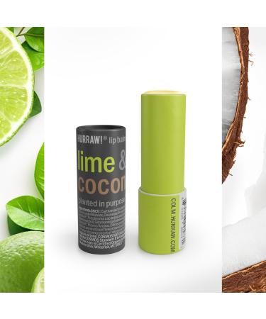 Hurraw! Lime & Coconut Lip Balm | Organic Vegan Plastic-Free | 100% Natural | Eco-Friendly Push-Up Tube Made in USA - Buy Online on GoSupps.com