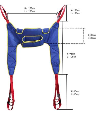 Transfer Nursing Sling 180 Kg Load Capacity Lift Toileting Sling - Full Body Disabled Lifting Harness for Elderly Lifter with Divided Leg Sling Medium - Buy Online on GoSupps.com
