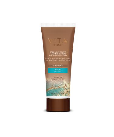 Vita Liberata Fabulous Gradual Tanning Lotion - Medium - Tinted Natural Looking Tan Designed for Face & Body Quick Drying Formula Formulated with Hyaluronic Acid 6.76 fl oz