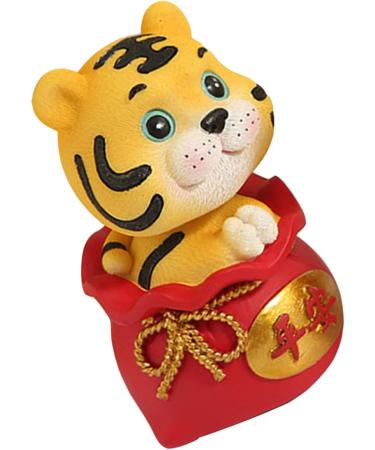 Artibetter 7 Pcs Year of The Tiger Bobble Head Ornament Home Decor Car Decor Resin Tiger Decoration Car Tiger Decoration Figurine Decor Car Adornment Desk Decor Small Animals Office The Sign Redx7pcs 6X6X9.5CMx7pcs - Buy Online on GoSupps.com