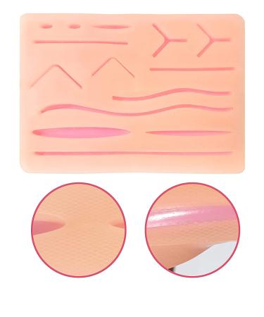 Suture Practice Pads 3 Layer with 14 Wound 5x7 Suture Practice Kit Durable Silicon Skin Suture Pad to be Used by Students for Training and Practice of Medical Veterinarian Students and Nurses