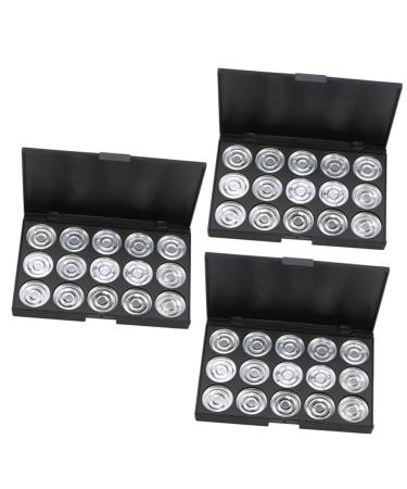 HAPINARY 3pcs 15 Empty Cosmetic Case Travel Cosmetic Case Cosmetic Cases for Traveling Empty Makeup Silver