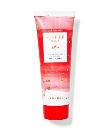 Bath & Body Works Bonfire Bash Body Cream 8 Ounce Full Size (Packaging Varies)