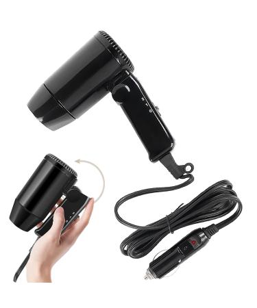 Compact Travel Hair Dryers Professional Car Blow Dryer 12V Hair Styling Blowout Fast Drying Heating Tool with Constant Temperature Hair Designing Travel Essentialls for Girls Boys Outdoor Trips