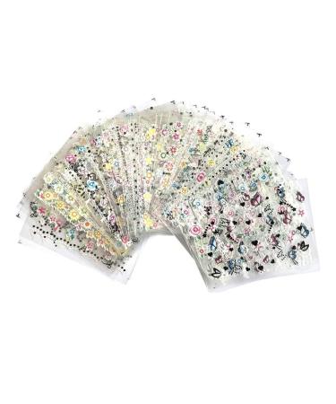 3D Design Nail Art Stickers  50 Sheets Self-Adhesive Tip Decals Manicure DIY Decoration Tools