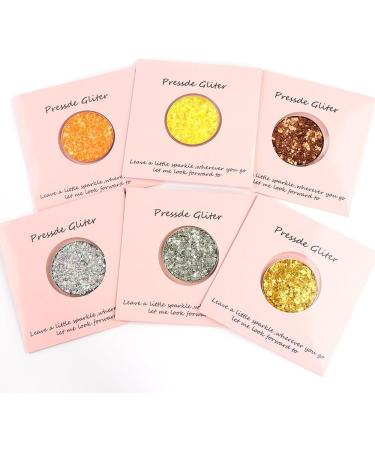Shop 6 Colors Holographic Face Body Glitter Gel Perfect for Concerts Festivals & Mermaid Makeup Orange Gold Silver White Pink Sequins Face Paint for Women - Buy Online on GoSupps.com