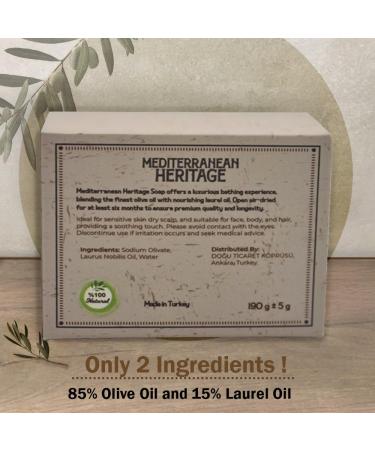 Aleppo Olive Oil Soap Bar - Gentle for Sensitive Skin Hair Face & Body | 15% Laurel Oil 85% Olive Oil | International Shipping Available - Buy Online on GoSupps.com