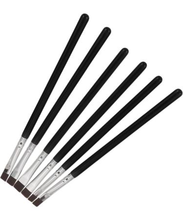 Baluue 30 Pcs Flat Eyebrow Brush Eyeliner Makeup Brush Flat Eyeliner Brush Eye Brush Artificial Fiber Black - Buy Online on GoSupps.com