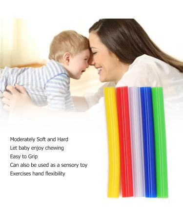 5pcs BPA-Free Baby Teeth Feeding Tubes - Food-Grade Silicone Freezable & Cookable Infant Teething Toys - Buy Online on GoSupps.com