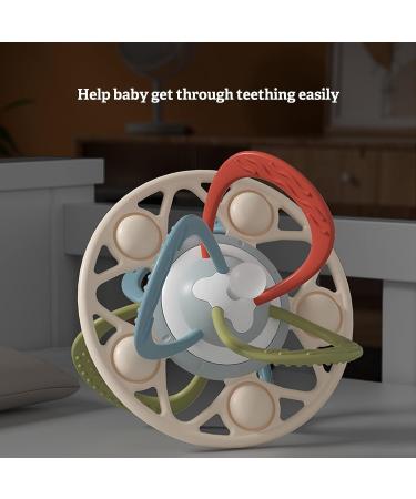 Colorful Lines Baby Teething Toy | Safe Silicone Teether for Pain Relief | Easy Grip for Gums Massage at Home - Buy Online on GoSupps.com