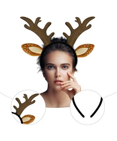 CYNOSURETECH 1 Piece Cute Antler Headband Reindeer Antler Hairpin Brown Antler Headband Christmas Reindeer Antler Headband Suitable for Carnival Christmas Masquerade - Buy Online on GoSupps.com