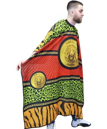 King Midas Empire Professional Barber Cape for Men | Salon Hair Cutting Cape with Elastic Neck Closure - International Shipping Available - Buy Online on GoSupps.com