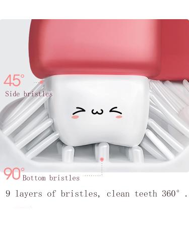 ZALUJMUS Kids U-Shaped Toothbrush for Toddlers and Children | Food Grade Soft Silicone Brush | 360 Oral Teeth Cleaning Design | Manual Training Tooth Brush (6-12Y Pink) - Buy Online on GoSupps.com