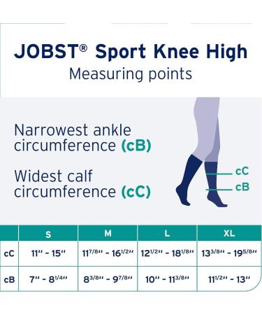 JOBST Unisex Knee High Compression Socks - XL Cool Black | Best Compression Socks for Comfort & Support (Pack of 1) - International Shipping Available - Buy Online on GoSupps.com