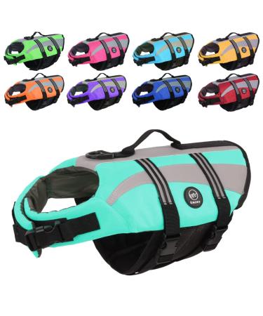 Emust dog vest adjustable dog swimming vest for small dogs with improved buoyancy life jacket for small dogs with durable rescue handle turquoise XS XS turquoise - Buy Online on GoSupps.com