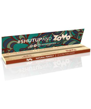 ZOMO Paper Natural Perfect - 25 Booklet Pack Ultra-thin Rolling Paper King Size 33 Leaf Packs Arabica Gum Product.  - Buy Online on GoSupps.com