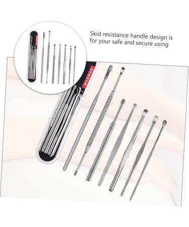 7pcs Stainless Steel Ear Cleaning Tool Set - Ear Pick & Cleaner Set for Nursing - Silver - Buy Online on GoSupps.com