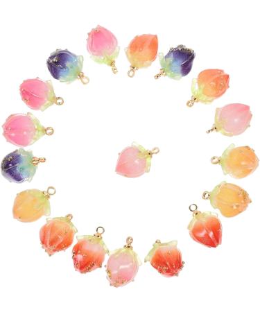 COHEALI 54 Pcs Acrylic Handmade Material Flower Dangle Earrings Mini Strawberry Pendant Novelty Ornaments 3d - Buy Online on GoSupps.com