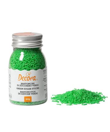 Decora 2081116 90G PACK SUGAR SPRINKLES GREEN Green 90 g (1 pack)