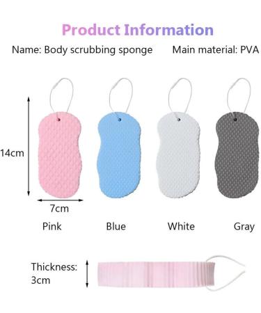 Super Soft Exfoliating Bath Sponge - Korean Skin Scrubber Exfoliator 3D Design (Blue & Gray) for Glowing Skin - International Shipping Available - Buy Online on GoSupps.com