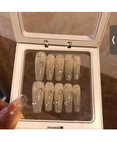 Temperament-enhancing nail art fingertip nail art pile drilling and removable wearing nail.(M)