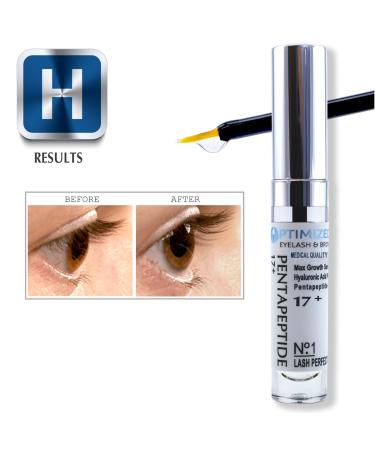 Dermatologist Approved Eyelash & Eyebrow Growth Serum with Pentapeptide 17 & Hyaluronic Acid for Fuller, Darker, Longer Lashes & Brows in 60 Days - 0.14 Fl Oz - Buy Online on GoSupps.com