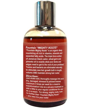FOUNTAIN Mighty Roots Hair Oil for Damaged, Receding Edges, Bald Spots & Thinning Hair - 4 Fl Oz - Buy Online on GoSupps.com
