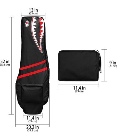 Foldable Waterproof Golf Bag Rain Cover with Shark Design - Multi Color - Buy Online on GoSupps.com