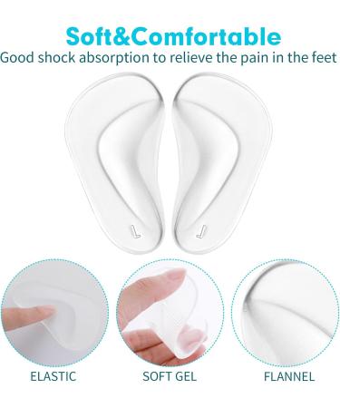 SIBBA 6 PCs Gel Foot Vault Insoles - Orthopedic Silicone Inserts for Plantar Fasciitis Support - High Heel Pillow Pads (3 Pairs Transparent) - Buy Online on GoSupps.com
