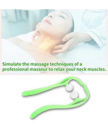 Neck Massager & Scooter Ball - Self-Massage Tool for Shoulder & Back Pain Relief (Green) | International Shipping - Buy Online on GoSupps.com