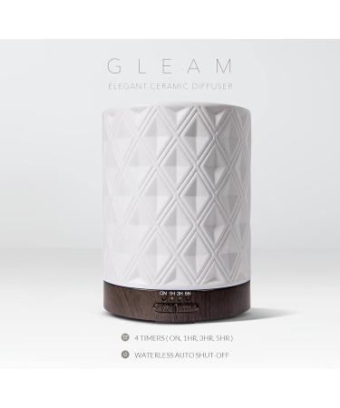 Large Room White Ceramic Essential Oil Diffuser - 250ml Aromatherapy Diffuser with 4 Timers, 7 Night Lights, and Auto Off Function - Ideal for Home Gift - Buy Online on GoSupps.com