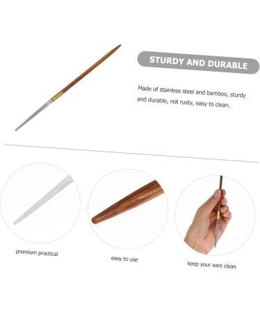 TOBBOMEY 1pc Professional Bamboo Handle Straight Mouth Cloud Knife Cleaning Stick Pick Steel Cleaner Japanese Cleaner - Buy Online on GoSupps.com