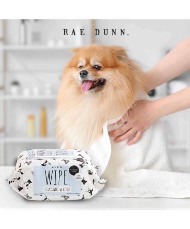 Rae Dunn Dog Wipes with Oatmeal, Aloe & Vitamin E - 150-Count Coconut Vanilla Paw Wipes | Pet Supplies for Grooming - Buy Online on GoSupps.com