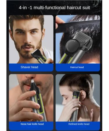 Paociuro Cordless Rechargeable Hair Clipper & Trimmer Beard Trimmer for Men Adjustable Beard Trimmer with 4 Limit Combs - Buy Online on GoSupps.com