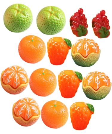 HEMOTON 50 Pcs tangerine Hair ring three-dimensional Grape photography props phone case simulated fruit adornment resin charms decorations patch fake fruit model miniature - Buy Online on GoSupps.com
