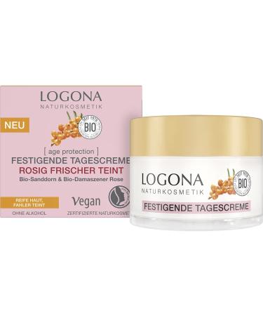 LOGONA Naturkosmetik Anti-aging cream for mature and mature skin - Day cream with organic sea buckthorn and organic Damascus rose water - 50 ml
