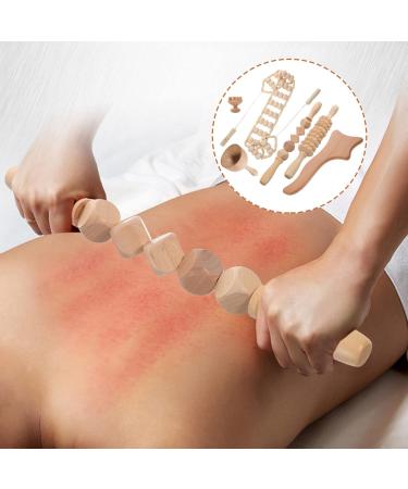 Healvian Wooden Lymphatic Drainage Tool Set | 5-Piece Maderoterapia Kit | Wood Massage & Gua Sha Tools for Body Muscle Recovery - Buy Online on GoSupps.com