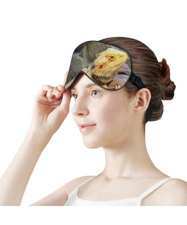 Bearded Dragon Soft Sleep Mask - Adjustable Eye Mask for Men & Women | Blocks Light for Restful Sleep - Buy Online on GoSupps.com
