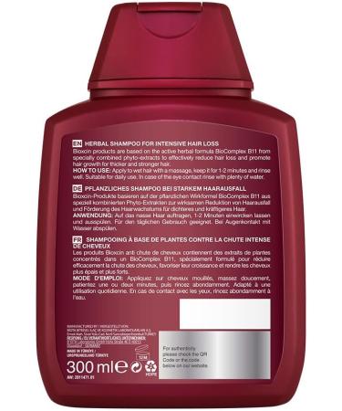 BIOXCIN FORTE Shampooing Anti-Chute Intense - Efficace & Rapide - Avec Bio Complex B11 - Test Cliniquement - Croissance Des Cheveux Plus Forte Plus pais - Buy Online on GoSupps.com