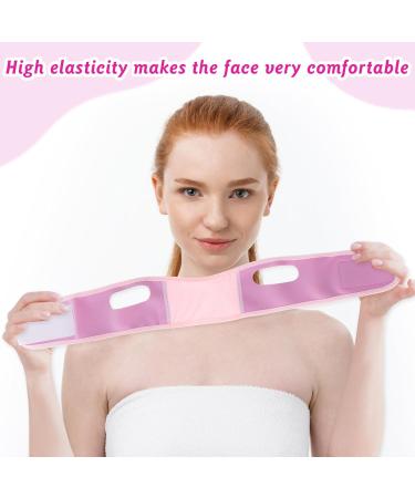JIEYAO V Line Double Chin Reducer for Women Reusable Lifting Mask with Chin Strap Mask Facial Slimming Strap V-Shaped Slimming Face Mask Face Lifting Belt One Fits All Prevent Sagging(Purple) - Buy Online on GoSupps.com