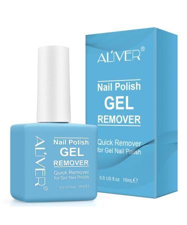 (1-pack) Magic Nail Polish Remover, Professional Nail Gel Polish Remover for Quick and Easy Nail Polish Remove - No Foil, No Wrapping, Removed Safely and Gently without Causing Damage - 0.5 FL Oz Blue-1