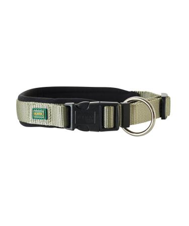 HUNTER NEOPREN VARIO PLUS collar dog collar nylon padded with neoprene 55/2.5 (L) olive/black 55/2.5 (L) olive/black