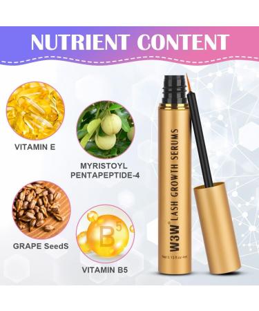 LOPHE Eyelash Growth Serum Lash & Brow Serum for longer and fuller eyelashes natural and safe ingredients not tested on animals Lash Serum for fast eyelash growth 4 ml gift for women Golden - Buy Online on GoSupps.com