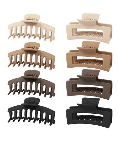 Zou.Rena Large Claw Clip-Non Slip Hair Clips for Women-Large Hair Claw Clips for Thick Hair-8 Pieces Claw Clips Variety Pack-Big Hair Clip Jumbo Claw Clip(Neutral) - Buy Online on GoSupps.com