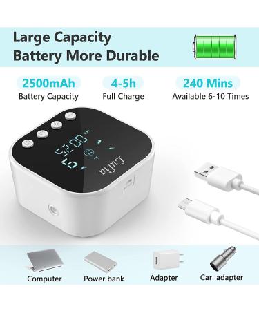 2023 Upgraded Double Electric Breast Pump with 8 Pouches, Adapters | Pain-Free, Powerful, Portable Silicone Pump - White-02 - Buy Online on GoSupps.com