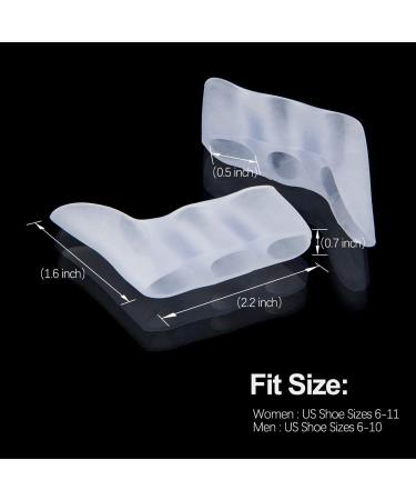 Pinkie Toe Separators with 3 Loops - Toe Spacers for Curled Toes and Bunion Relief - 6 Pieces/3 Pairs - Buy Online on GoSupps.com