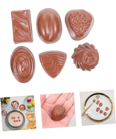 FAVOMOTO 12 Pcs Simulation Chocolate Realistic Artificial Dessert Chocolate Replica Fake Cake Candy in Bulk Cake Decor Educational Chocolate Model Desktop Children Toy 3d Pvc Window Biscuit 3.9X2.8X1.8CMx2pcs 1 - Buy Online on GoSupps.com