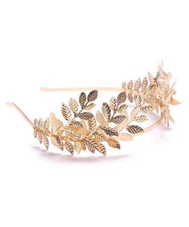 Chargances Gold Leaf Crown Headband - Bridal Tiara for Wedding, Prom, Festival - Bridesmaid Hair Accessories - Buy Online on GoSupps.com