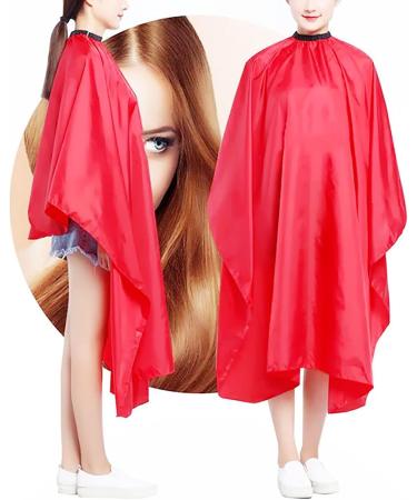 Hair Coloring Dye Cape - Unisex Waterproof Adjustable Hairdressing Gown for Salon & Barber - Red Hair Cutting & Styling Apron for Adults & Kids - Buy Online on GoSupps.com