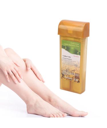 Depilatory Roll-On Roller Wax Safe & Mild Hair Removal for Men & Women | 3.5 oz Gold Cartridge for Arms & Legs - Buy Online on GoSupps.com